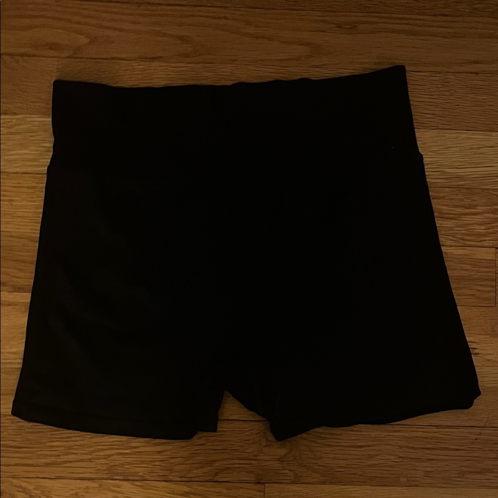 PINK Black High-Waisted Athletic Shorts